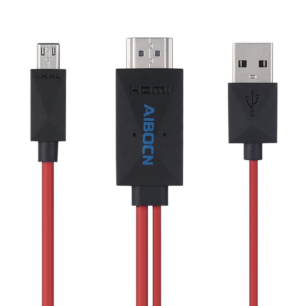 Aibocn 6.5 Feet MHL 11 Pin Micro USB to HDMI Adapter Cable 1080P HDTV for Samsung Galaxy, Note, Galaxy Tab, Galaxy Note