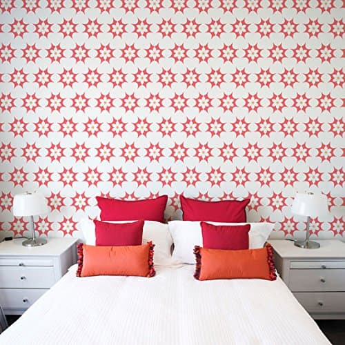 Star-Burst Floral Wall and Floor Stencil - Cute Stencils - Laser Cut