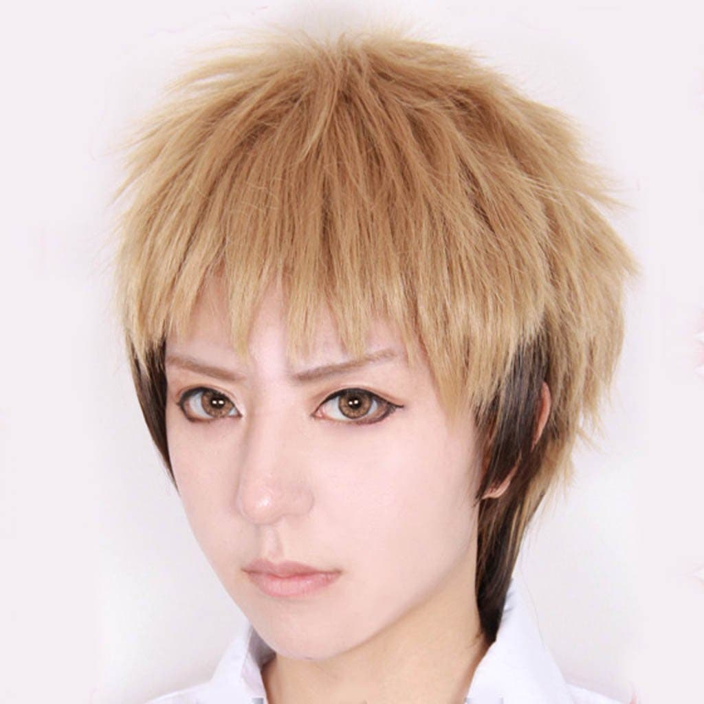 Weeck Anime Short Attack on Titan Mixed Brown Jean Kirstein Cosplay Wig