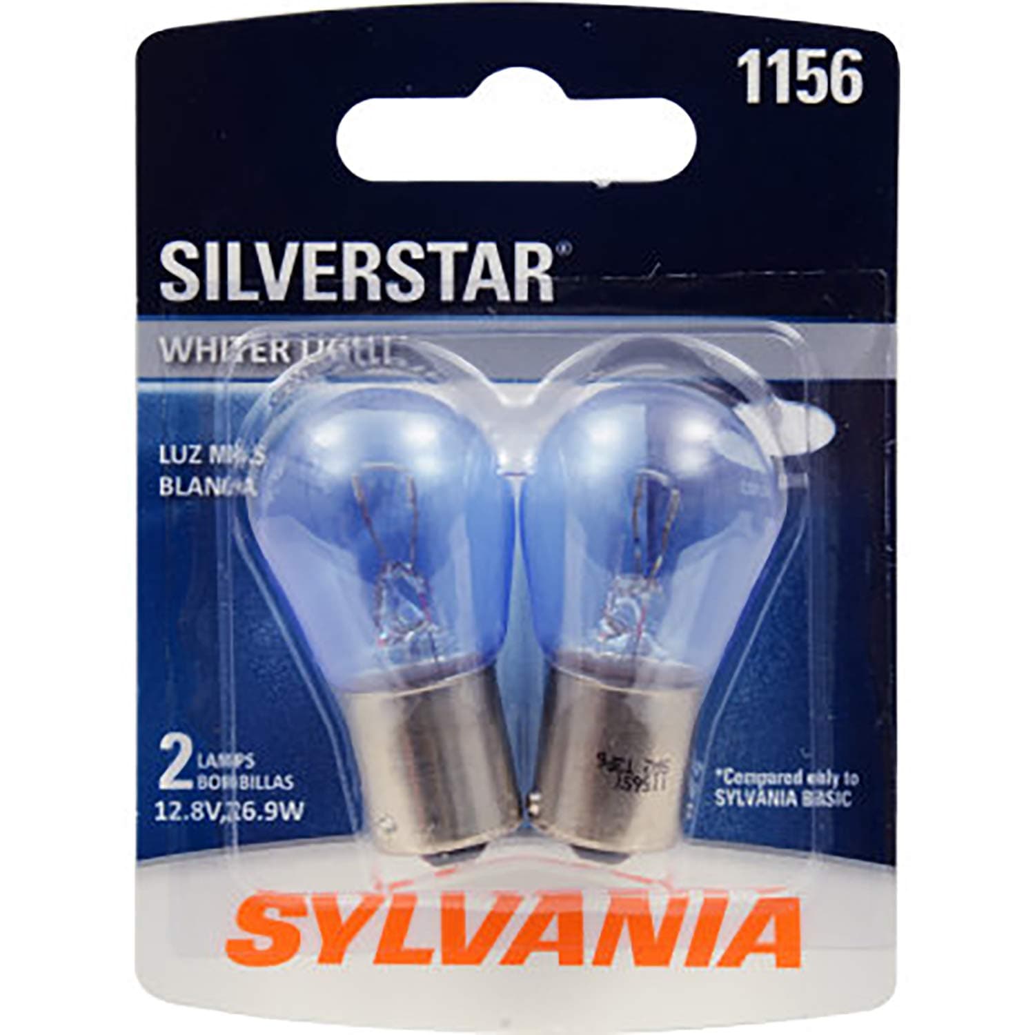 SYLVANIA 1156 SilverStar High Performance Miniature Bulb, (Contains 2 Bulbs)