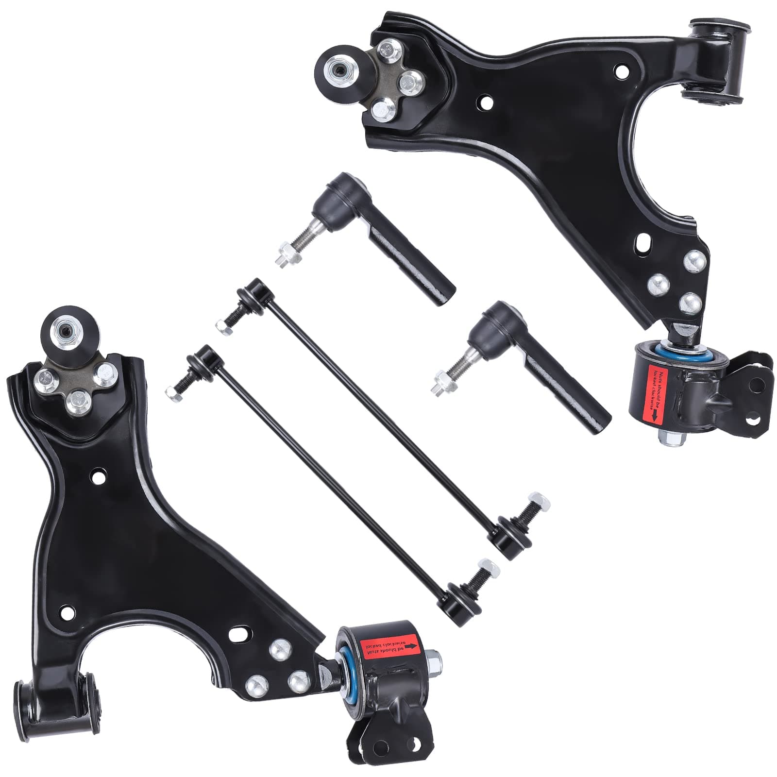 - LCWRGS 6PCS Front Suspension Kit for 2008-2017 Buick Enclave 2009-2017 Chevrolet Traverse 2007-2016 GMC Acadia 2007-2010 Saturn Outlook, 2 Lower Control Arms 2 Sway Bars 2 Outer Tie Rods