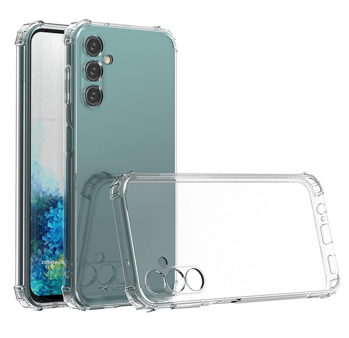 Zubitech Samsung Galaxy A14 5G Clear Cover Case soft TPU Transparent Silicone Rubber Back Protective Case shock Absorbent Reinforced Corner for Samsung Galaxy A14 5G Clear