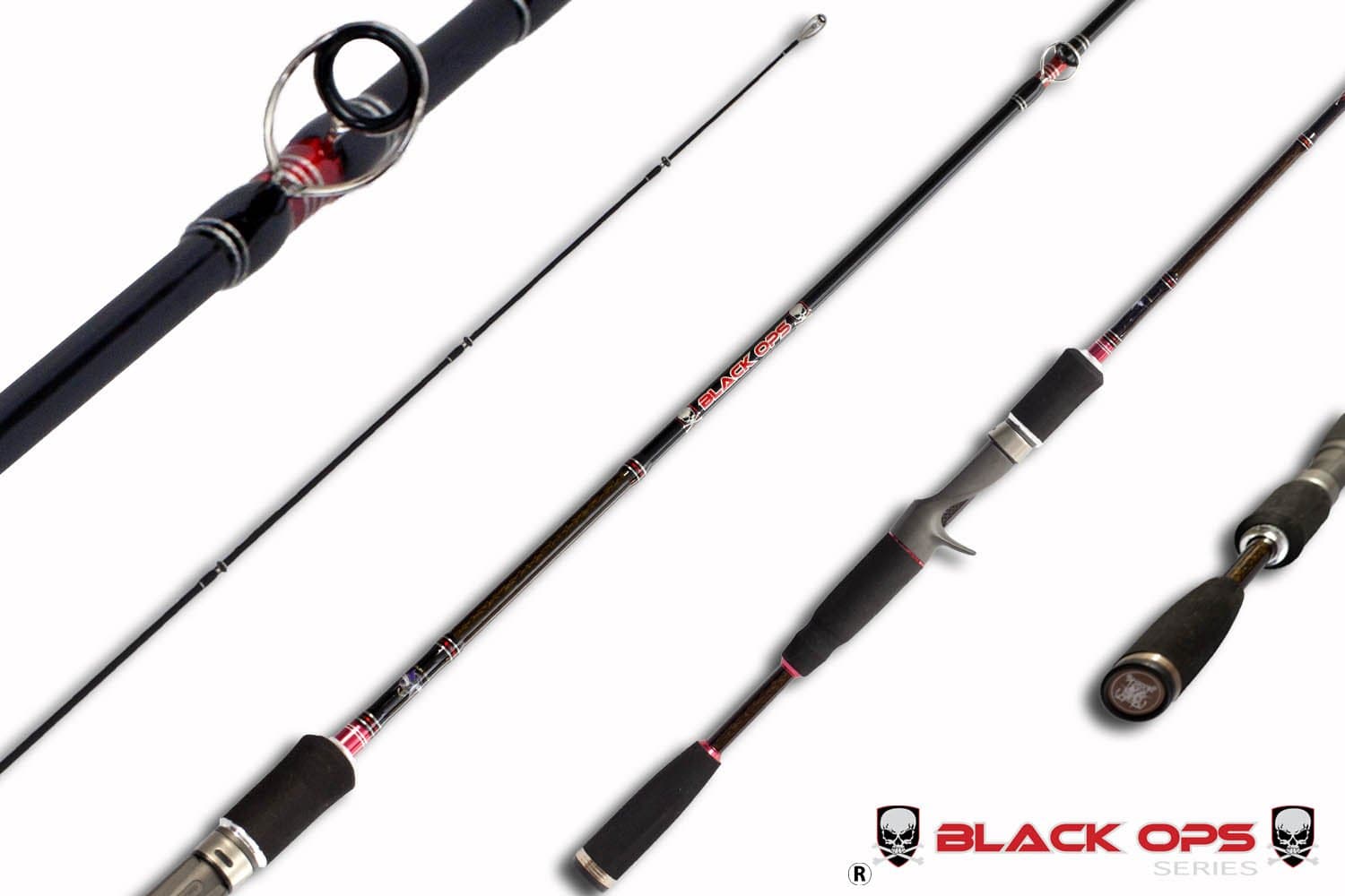 MHA BLACK-OPS Series II Graphite Carbon Fiber Casting Fishing Rod JAPANESE FUJI GUIDES for boat jetty saltwater or freshwater