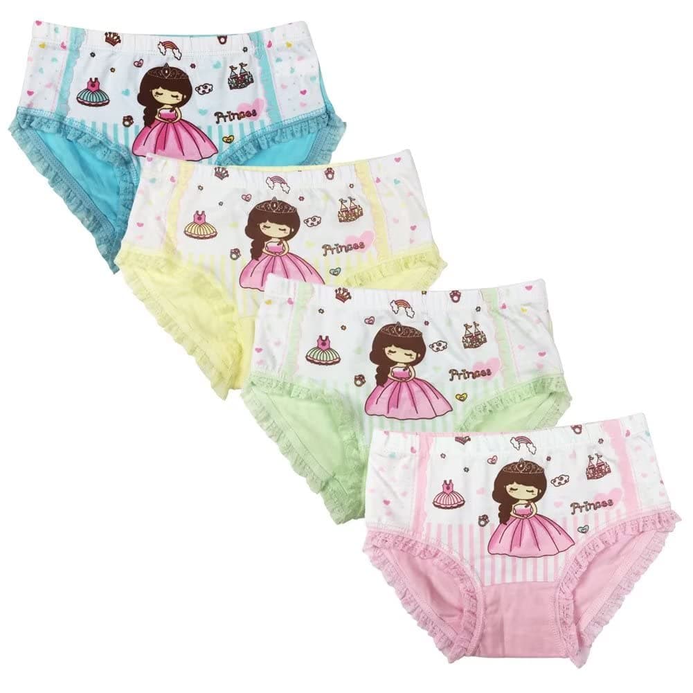 Little Girls Cotton Boy Shorts Toddler Panties Baby Princess Underwear (Pack of 5)