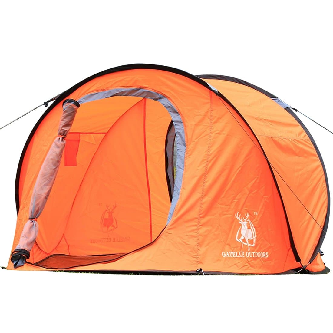 2 - 3 Person Tent for Camping - Camping Hiking Hunting Instant Automatic Pop Up Easy Setup Easy Fold Back Outdoor Sports Large Tent Beach Shelter - Orange