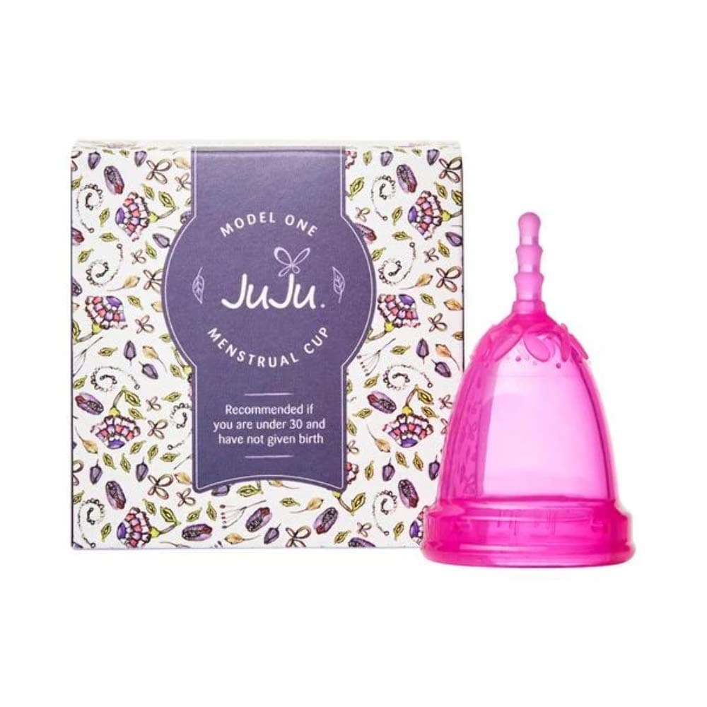 Menstrual Cup by Juju. The Australian Made FDA Registered Period Cup. Alternative to Tampons & Pads. Reusable Medical Grade Silicon in 4 Sizes (Under 30)