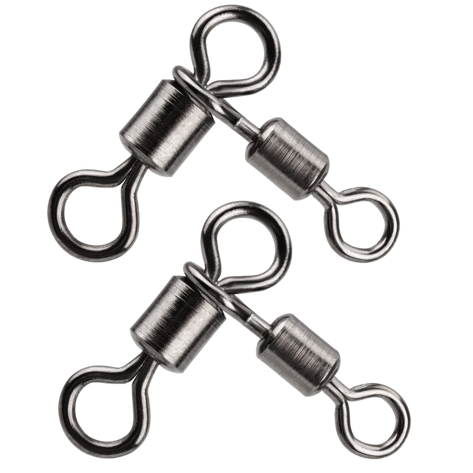 THKFISH 50PCS 3 Way Swivels Fishing Tackle, Fishing Swivels Barrel Swivels Fishing Tackle, Three Way T-Turn Heavy Duty Fishing Swivels Fishing for Saltwater Freshwater
