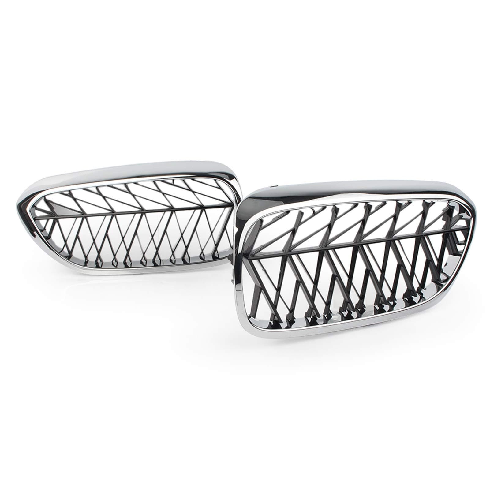Front Grille For BMW 5 Series M5 G30 G31 G38 F90 2018 2019 ABS Chrome Black Car Front Kidney Grille Upper Grill Slat