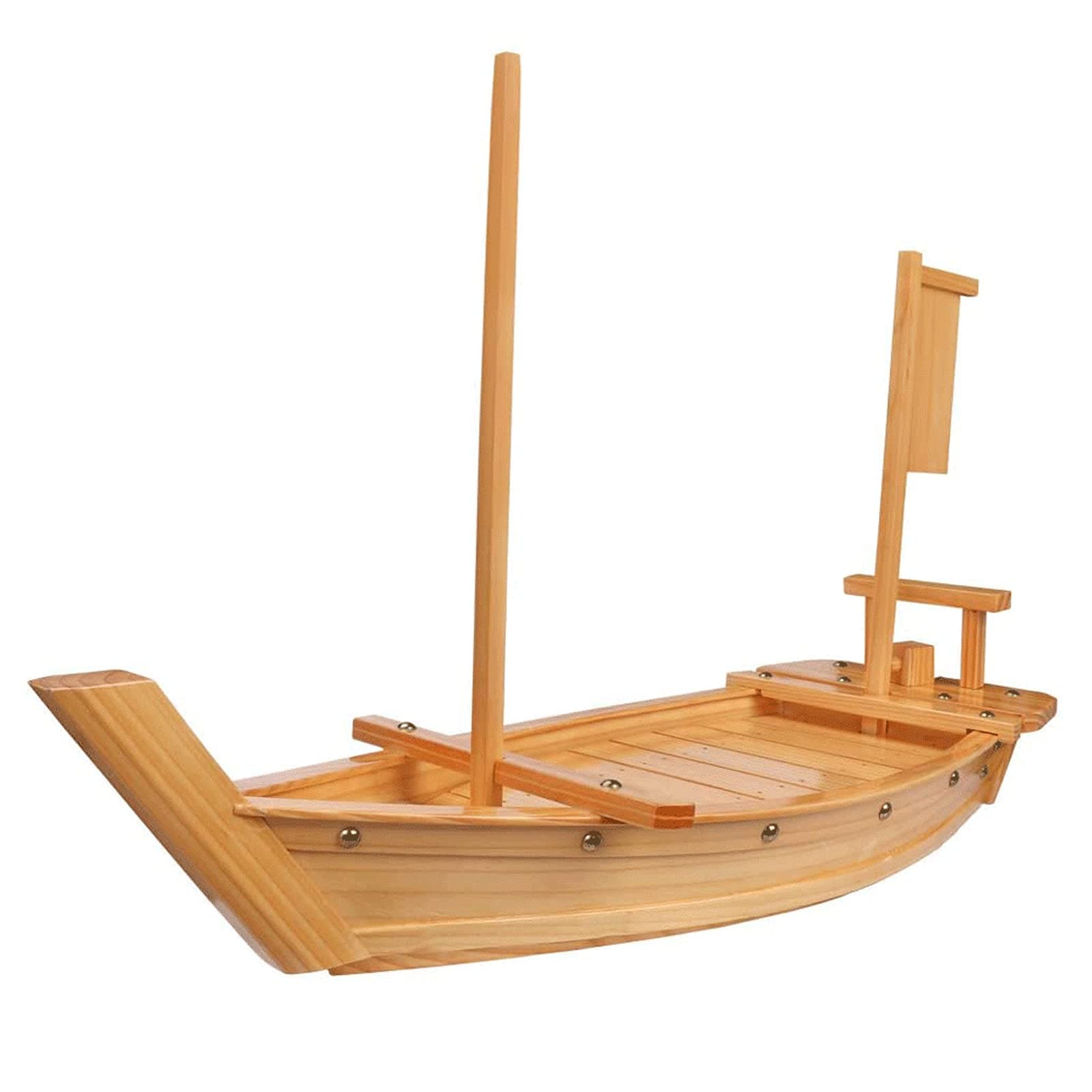 Wooden Sushi Boat Serving Tray, 31.5 inch Sushi Plate for Restaurant Plates Commercial, Extra Large Sushi Tray Serving Boat Plate for Restaurantware or Home