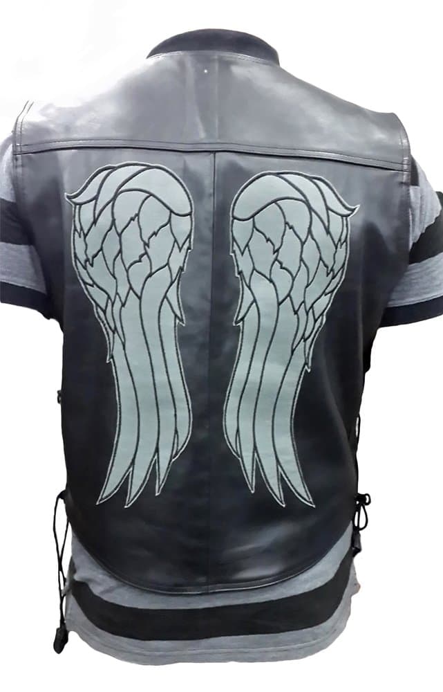 Samnas Traders The Walking Dead Governor Daryl Dixon Angel Wings Leather Vest