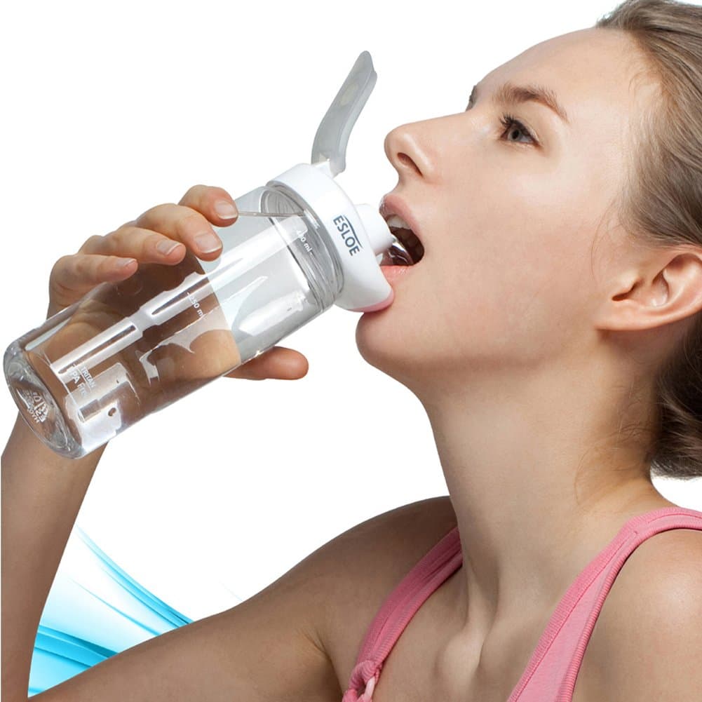 ESLOE Tritan BPA Free Hygienic Water Bottle 500ml(17oz) without touching the lips of the bottle (SKY BLUE)