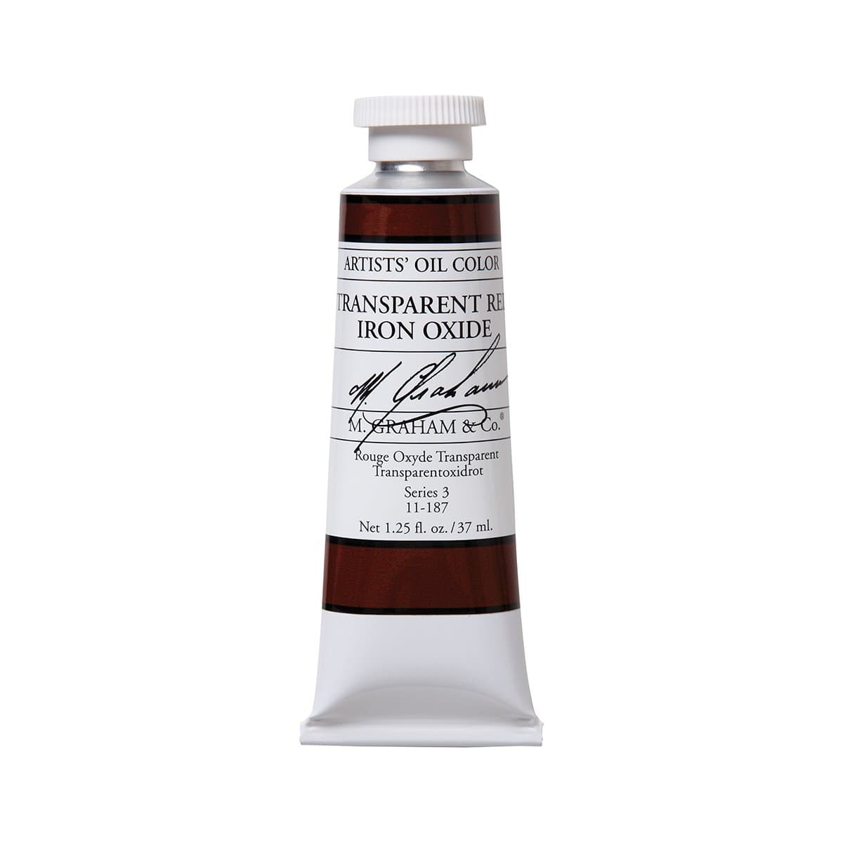 M. Graham 30ml Tube Oil Paint, Transparent Red Iron Oxide