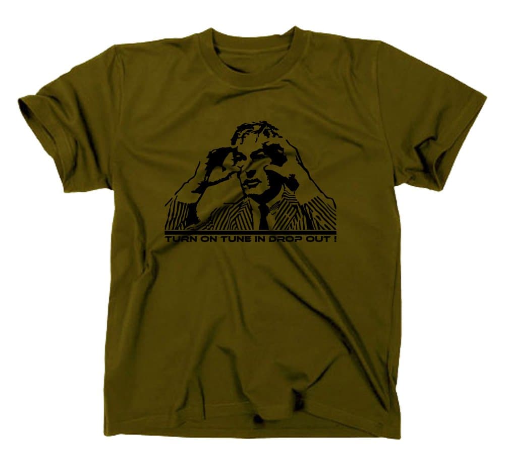 Styletex23 Dr Timothy Tim Leary T-Shirt, LSD Turn On Tune In Drop Out