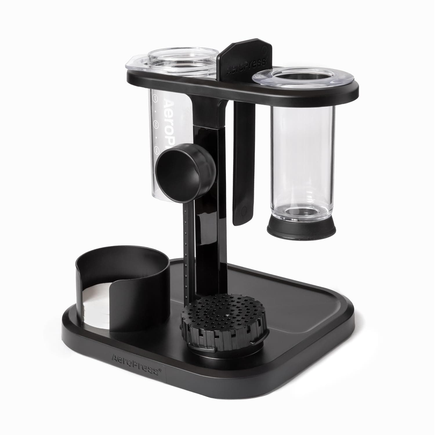 Organizer Stand, Compact Storage for AeroPress Original, Clear, XL Coffee Maker, and Accessories, Ideal Coffee Caddy Storage Station, Experience Slip-Free Storage