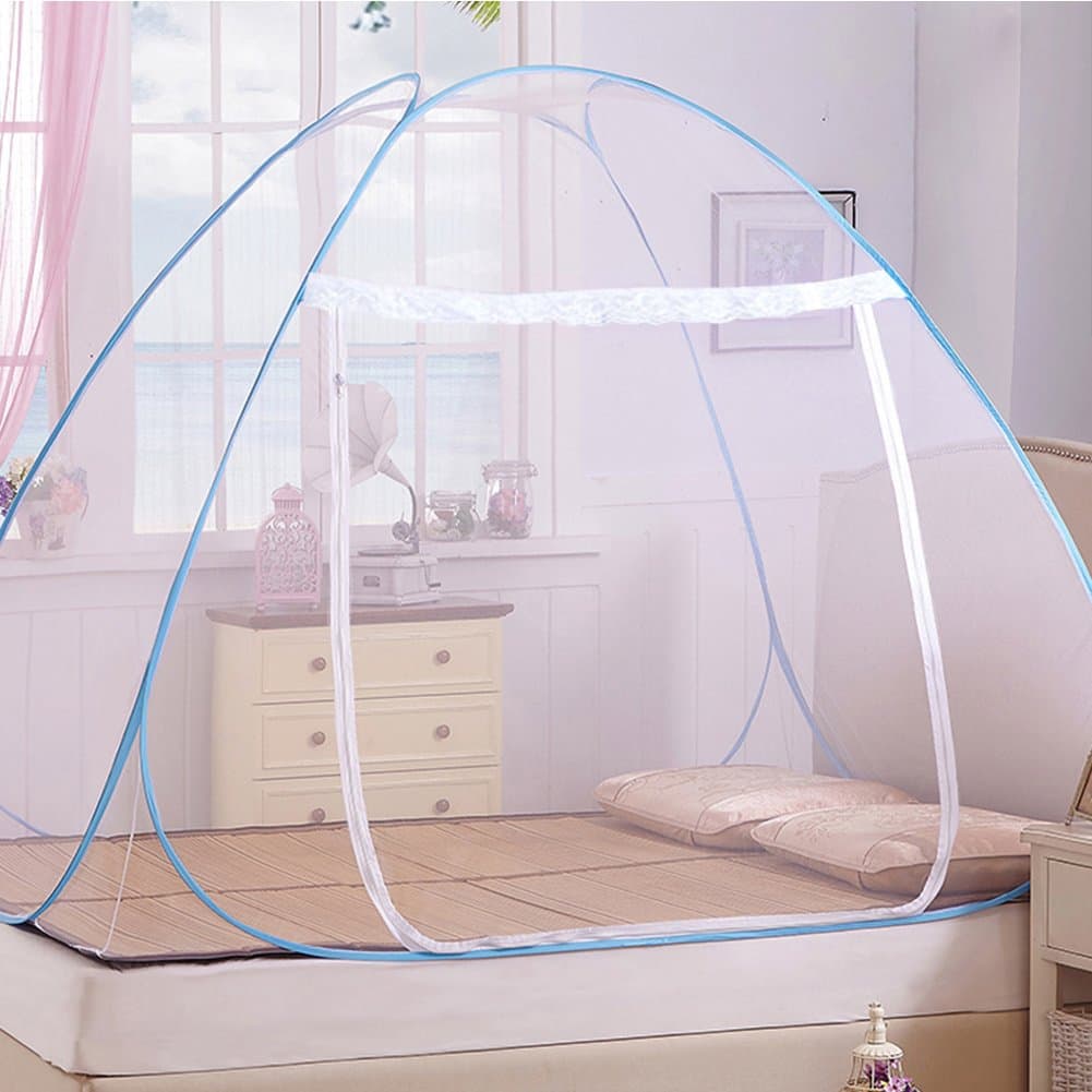 CHYIR Mosquito Nets, Indoor Bottom with Single Zipper Door Mosquito Nets,Prevent Insect Pop Up(180 * 200 * 150 cm )