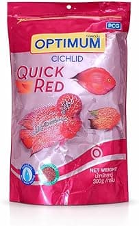 Optimum All Life Stages Happy Fins Cichlid Quick Red Pellet Fish Food, 300 g,Pack of 1