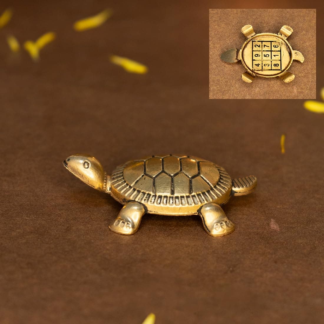 Pure Brass Feng Shui Tortoise for Good Luck (Small Size) | Vastu Home Decor | Career Gifts