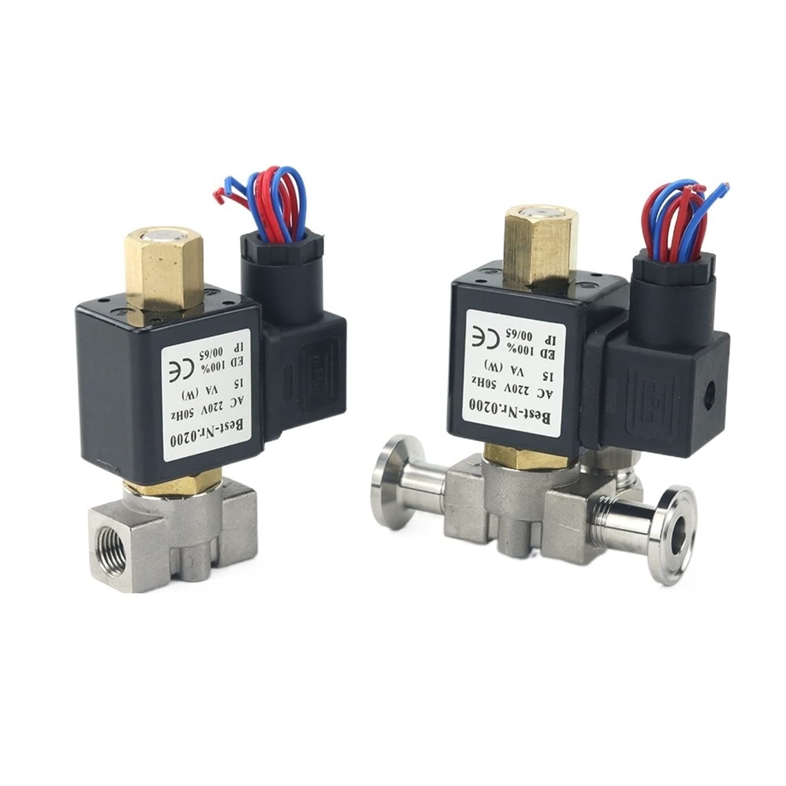 1/4" Normally Open Stainless Steel Body 2-Way Oil Acid Solenoid Valve with 2Pcs Silicon Gasket VX2120-08-SS-NO AC220V DC 12V/24V (Color : Only a valve, Size : DC24V)