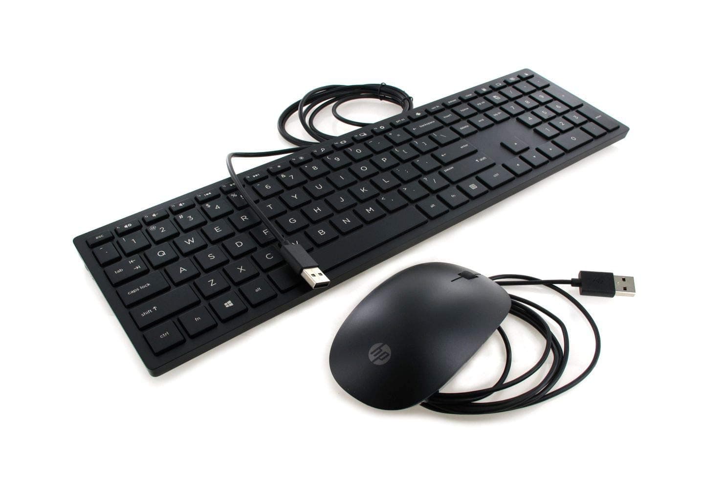 HP Lifestyle TPC-P001K 928923-001 USB Wired PC Black Keyboard with Mouse