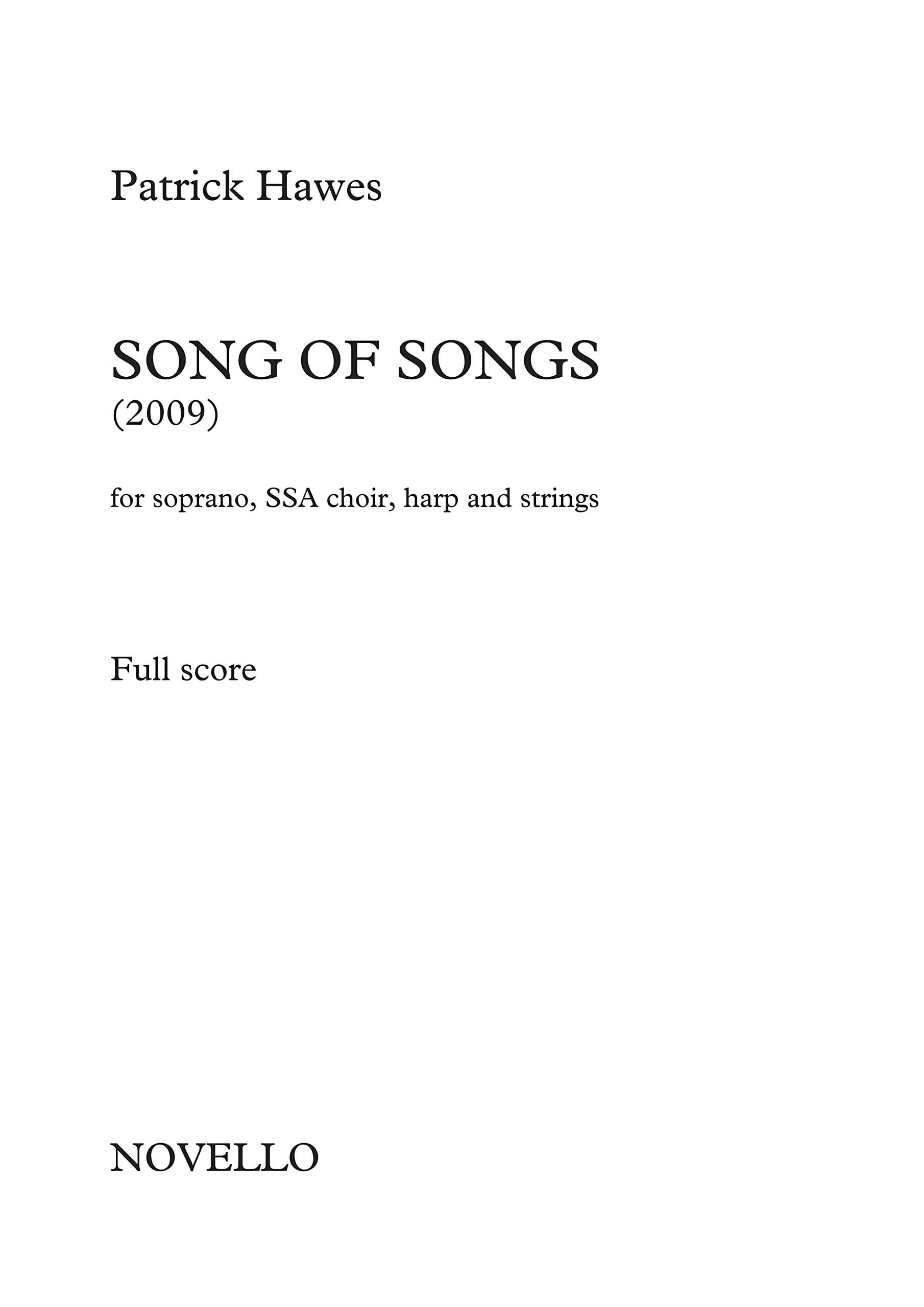 Patrick hawes: song of songs - chamber version chant