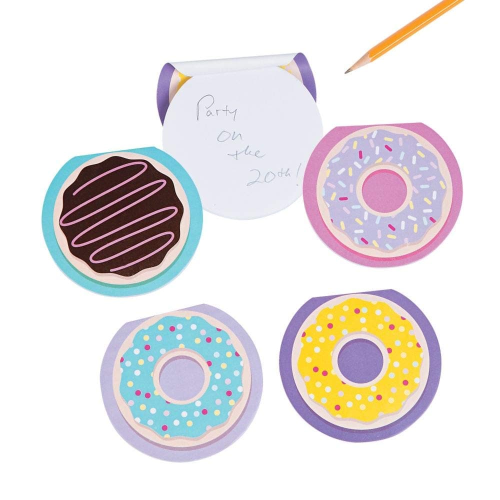 Donut Shop Party Favor NOTEPADS - 24 pc -Great for Shopkins Party Theme