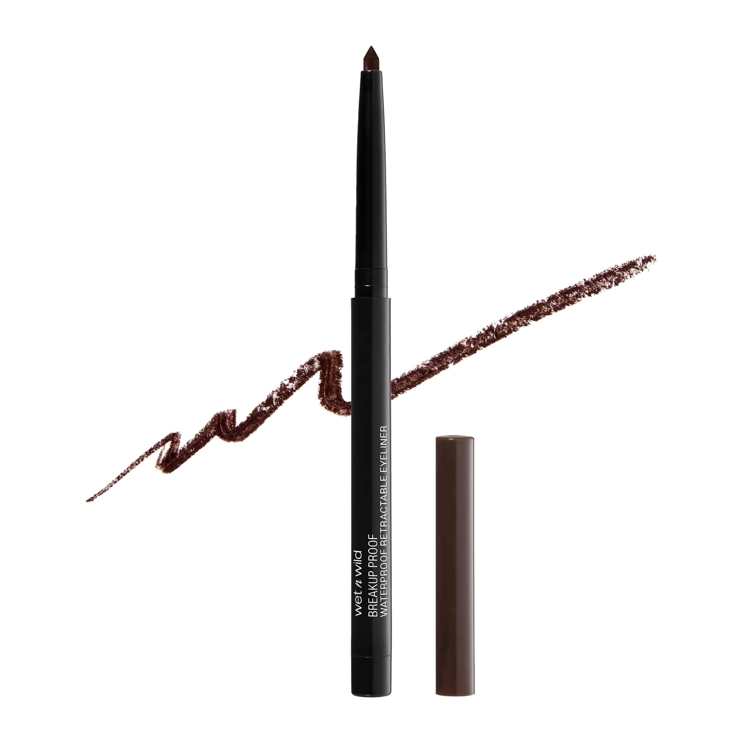 wet n wild Mega Last Breakup Proof Waterproof Retractable Gel Eyeliner - Ultra Pigmented 16-Hour Long Wear, Smudge Proof Satin Finish Formula, Cruelty-Free & Vegan - Dark Brown