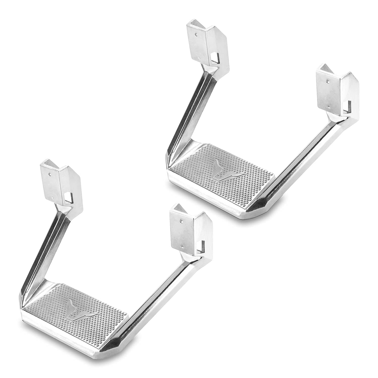 Bully BBS-5002P Polished Aluminum Universal Fit Truck Side Step Set of 2 for Trucks from Chevy (Chevrolet), Ford, Toyota, GMC, Dodge RAM, Jeep