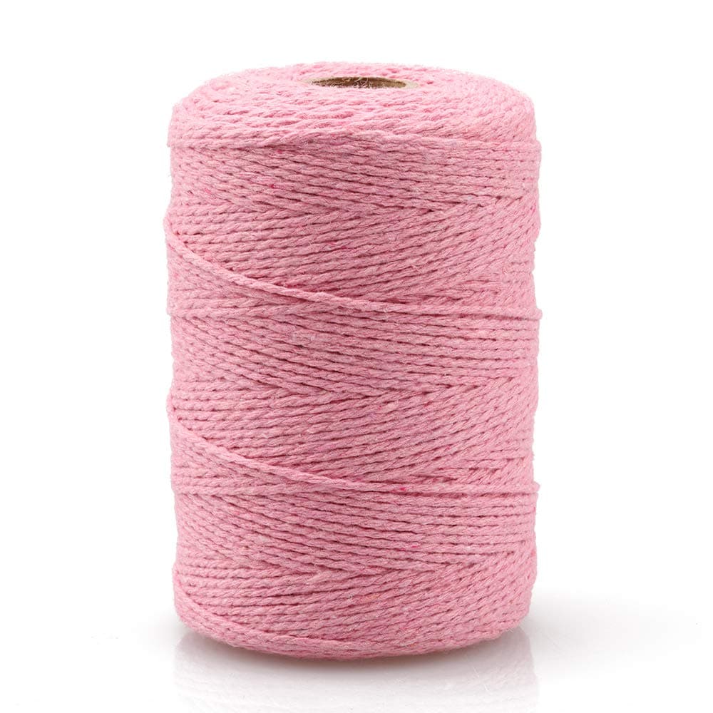 JijAcraft Pink Twine, 656 Feet Valentine's Day Bakers String, 2mm for DIY Crafts, Present Decoration, Gift Wrapping, Craft Wrapping, Holiday Season Decoration