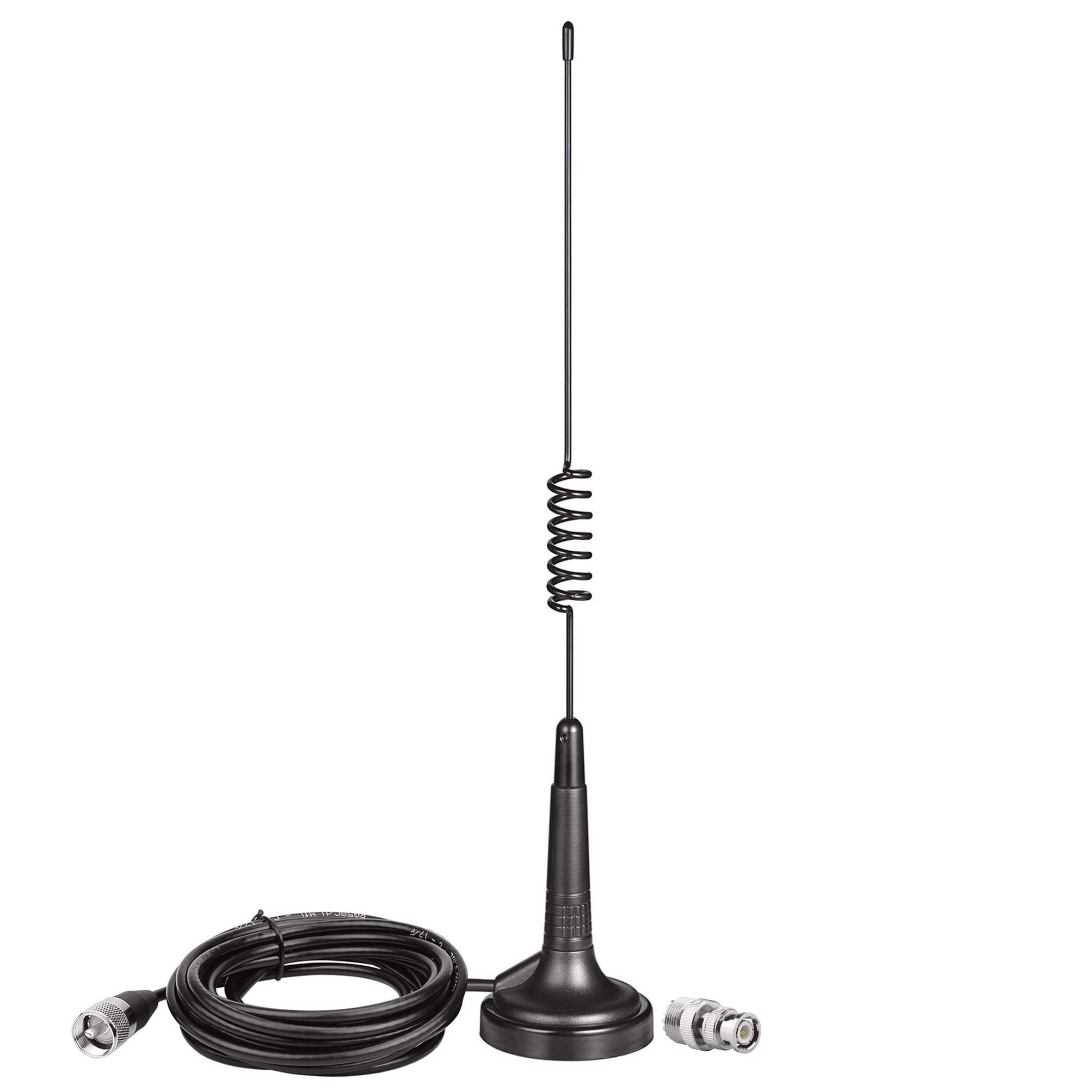 Bingfu 27MHz CB Radio Antenna PL259 & BNC Male Magnetic Base Compatible with Cobra Midland Uniden Maxon President Vehicle Car Truck Mobile Handheld CB Radio