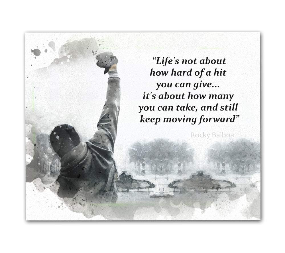 Rocky Balboa Quotes Wall Art, 8"x10" Unframed Art Print - Stunning Rocky Wall Decor