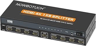 HDMI Splitter - 1 in 8 Out Display Switch With Duplicate/Mirror Function, Ver 1.4 Certified for Full HD 1080P High Resolution 3D Support
