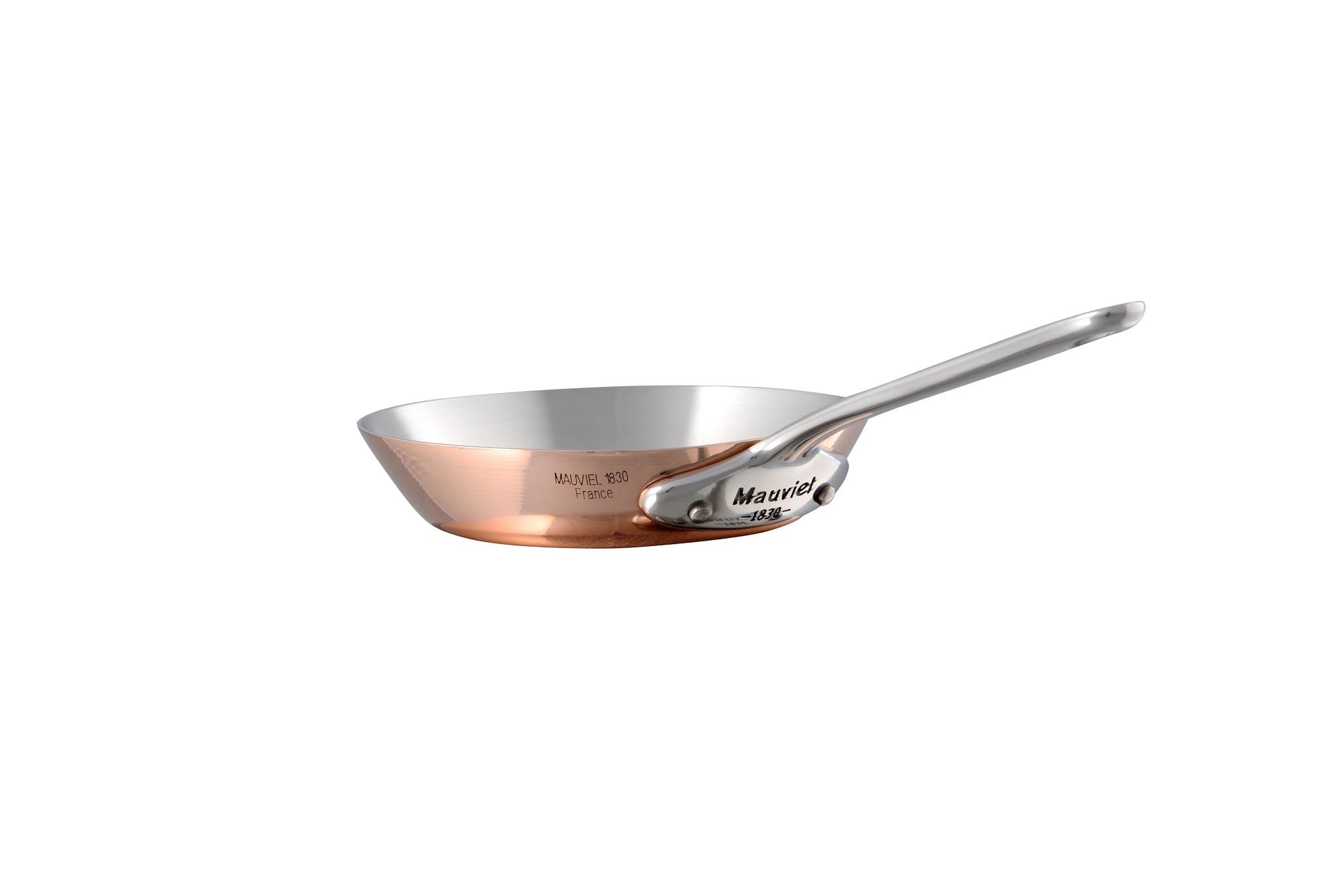 M'Minis 1 mm Copper & Stainless Steel Mini Frying Pan With Stainless Steel Handle, 4.72-in, Made in France