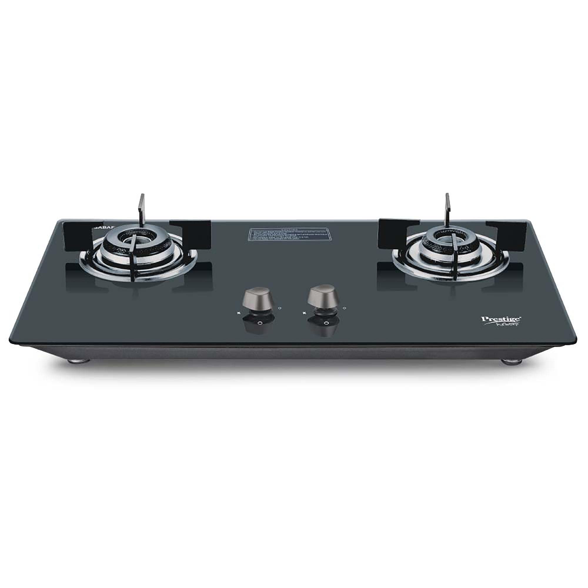 Prestige Desire Hobtop PHTD 02 AI Black L P Gas Table(with 8mm Thick Superior Toughened Glass Top, 2 Sabaf Burners, Auto Ignition)