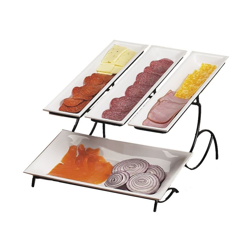 Iron Wire 2 Tier Rack with 2 Trays