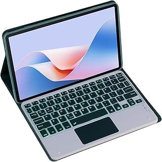 Magnetic Detachable Wireless Keyboard & Mouse Combo with Leather Cover for Honor Pad MagicPad 2 12.3-inch Tablet – Full Wrapped Protection Keyboard Case (Green,Backlight Touch Pad)