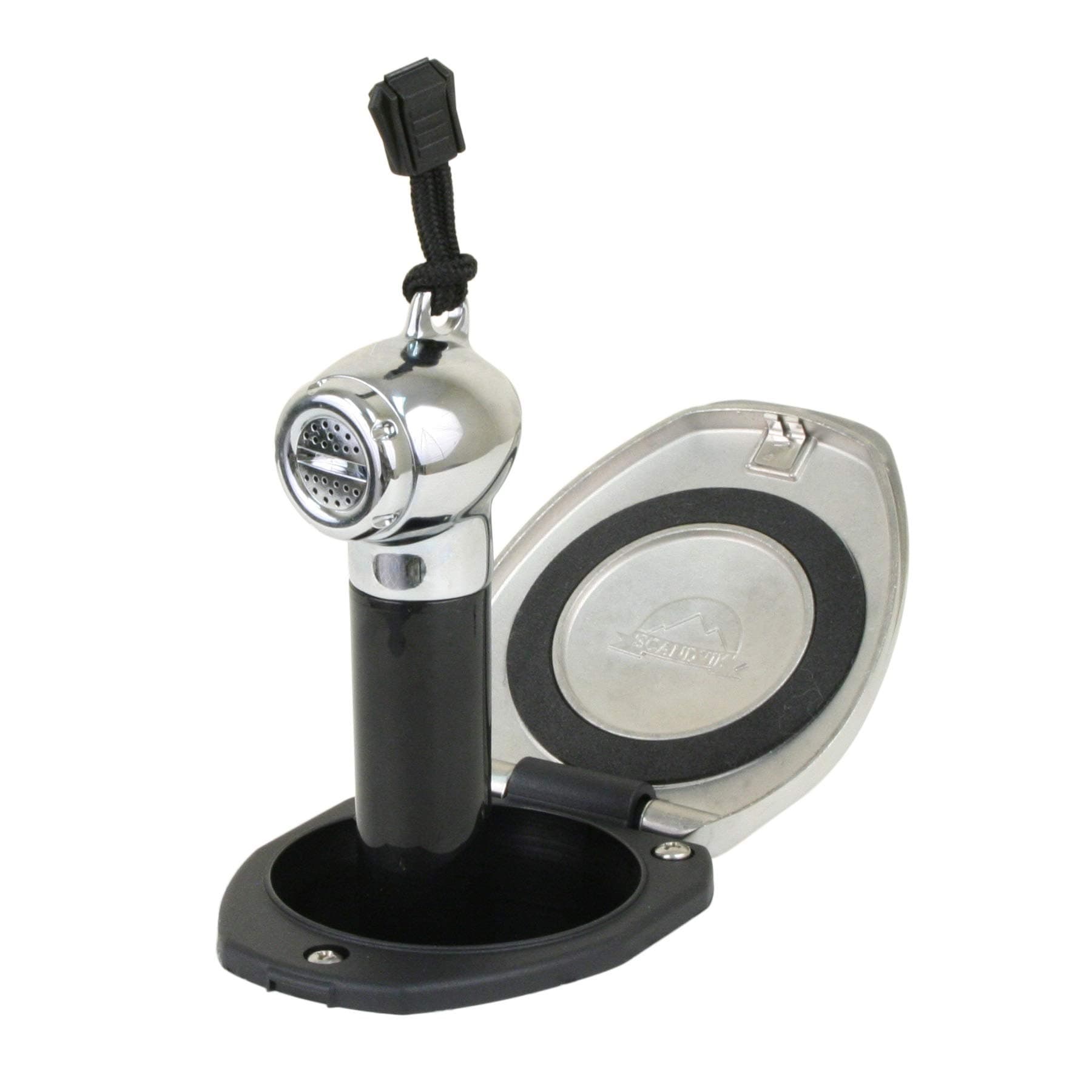 Boating Accessories Scandvik 12124P Vertical or Horizontal Recessed Transom Shower, Black and Stainless