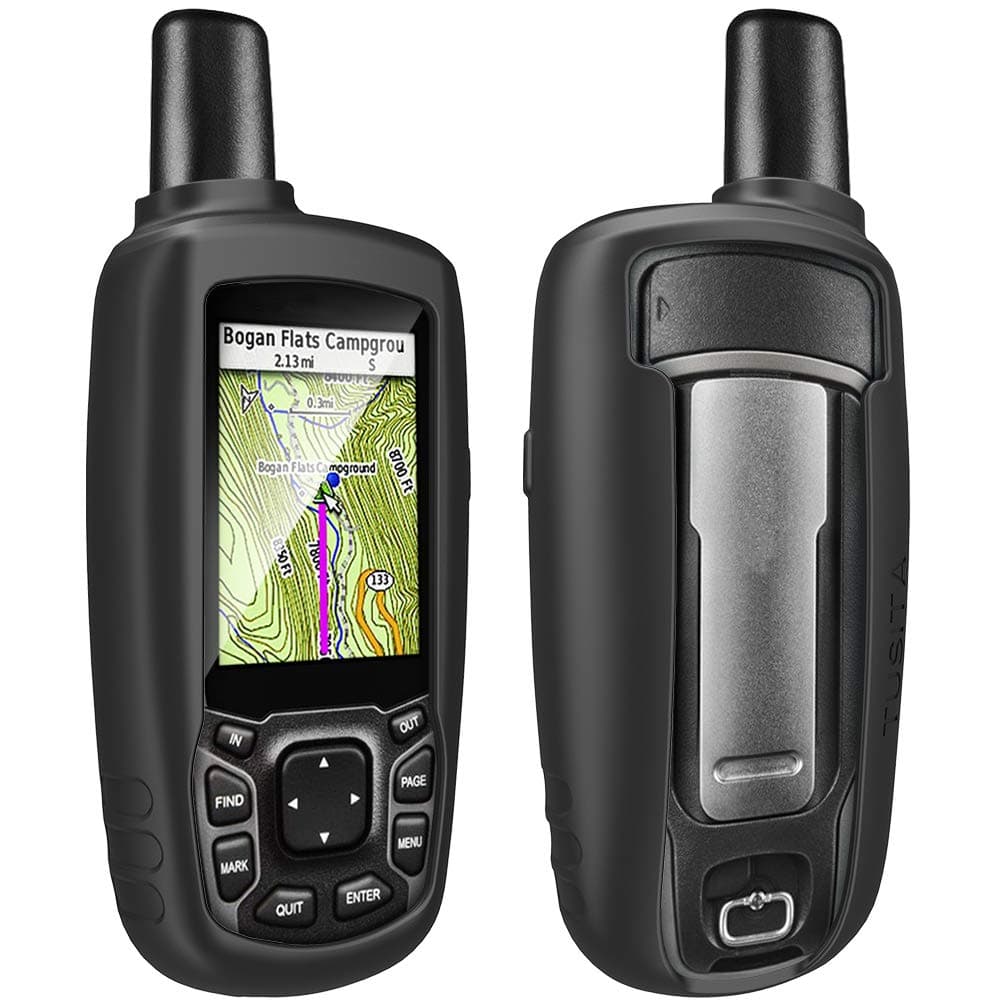 Case for Garmin GPSMAP 62 62s 62st 62sc 62stc 64 64s 64st 64sc - Silicone Protective Cover Skin - Outdoor Handheld GPS Navigator Accessories (Black)