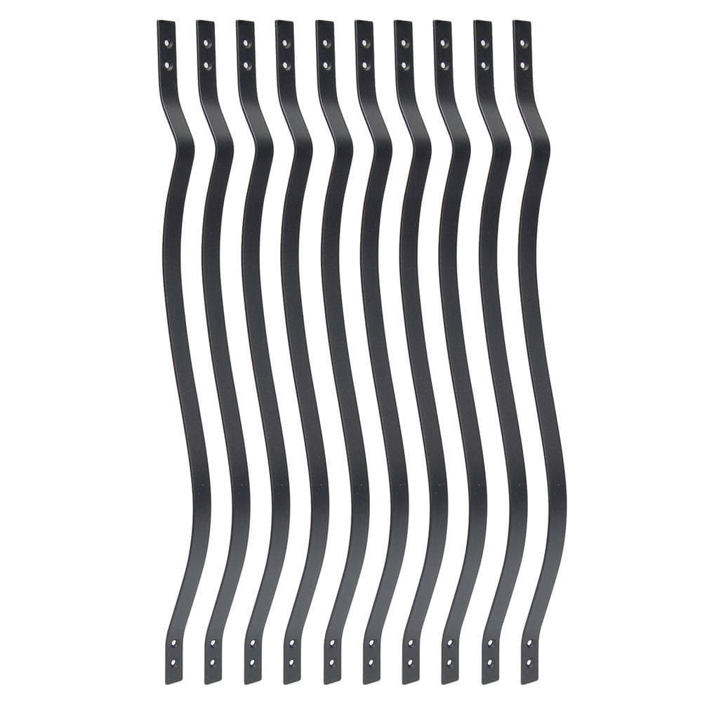 FortressVienna Belly 31-in Metal Black Sand Railing Baluster (Box of 10)