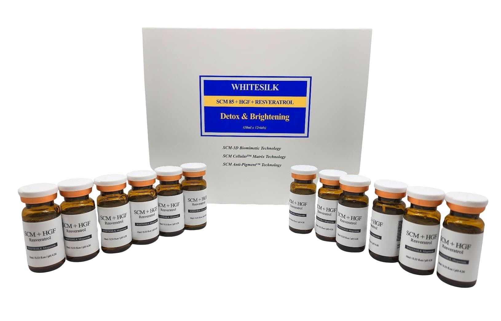 WHITESILK(𝟐𝟎𝟐𝟒 𝐔𝐩𝐠𝐫𝐚𝐝𝐞𝐝) [SCM85 + EGF Age-Repair] TENSION boosting Overnight Facial Ampoule ― EXOSOME shot ―For Visible De-aging and Repairing Benefits (12 vials, 120ml)