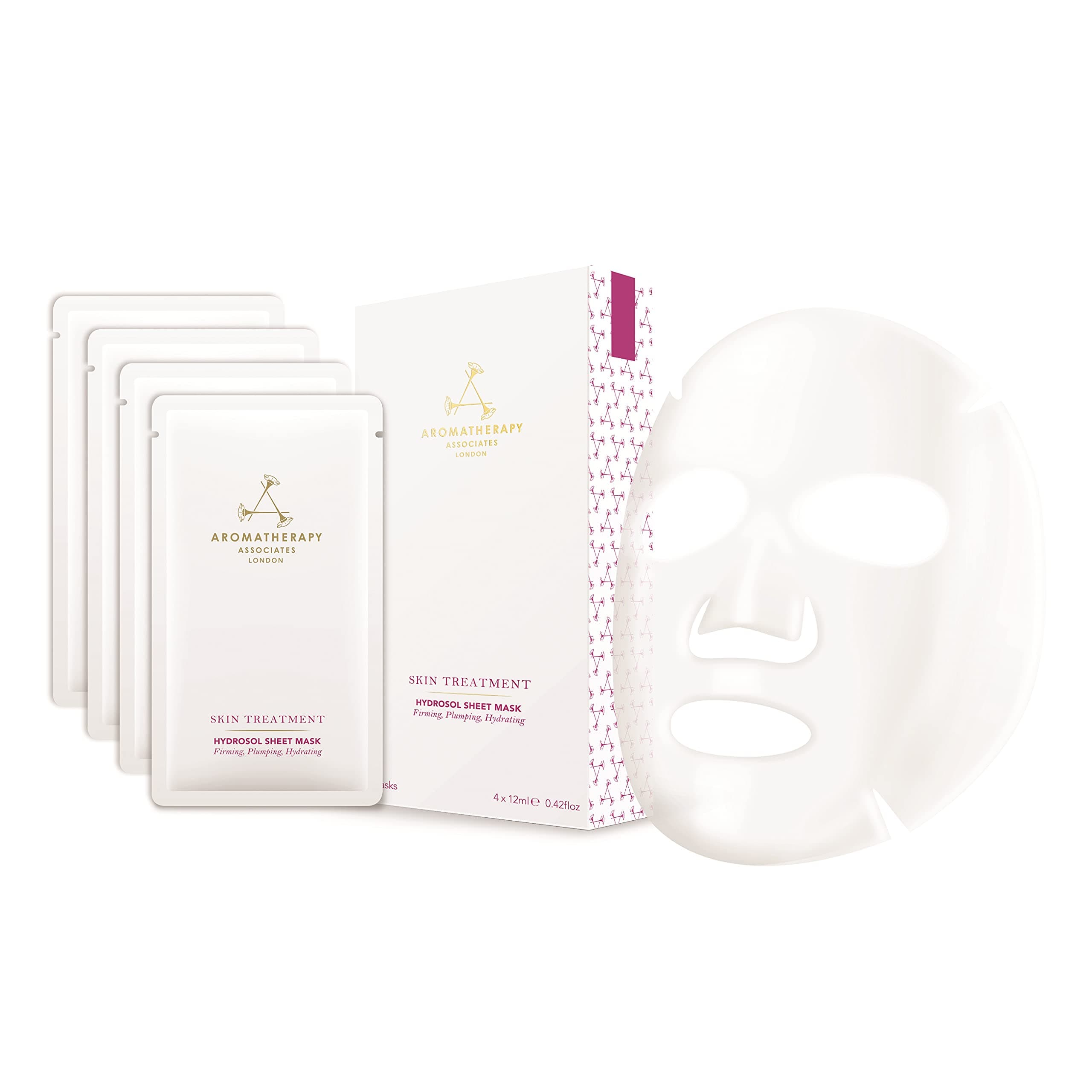 Aromatherapy Associates Skin Treatment Hydrosol Sheet Mask, 4 oz infused with our hand-blended essential oils and powerful plumping actives of 100% pure Frankincense, Hydrosol and Turmeric oil