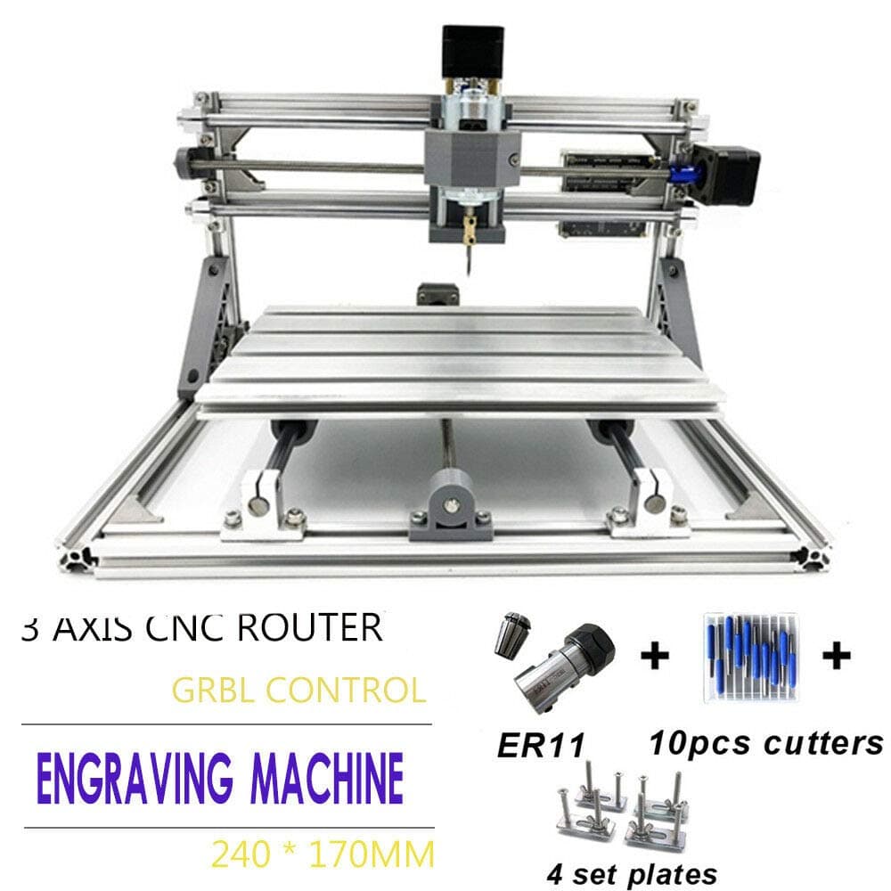 DONNGYZ Mini 3Axis 2417 CNC Router Engraver wood Metal PCB Engraving Milling Machine USB