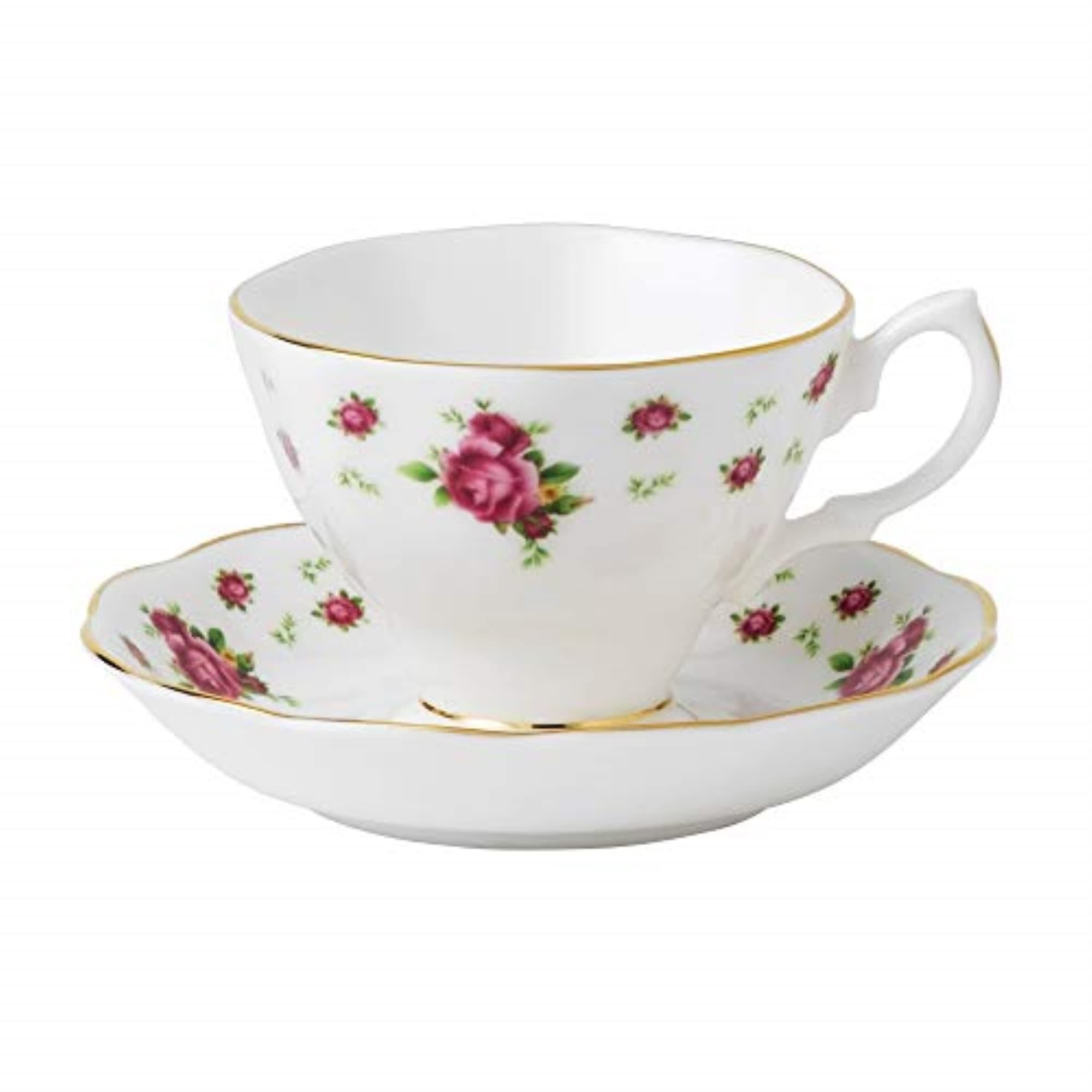 Royal Albert Modern Vintage NCRWTW26135 Teacup & Saucer, 2 Piece Set NCR White, Bone China