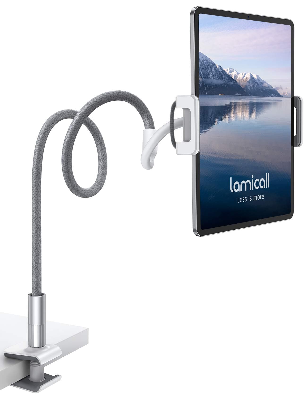 Gooseneck Tablet Holder, Stand: Lazy Flexible Arm Mount for iPad Mini, Pro, Air, Nintendo Switch, Phone X XR XS Max 8 7 6 S More 4.7-10.5 Inch Devices