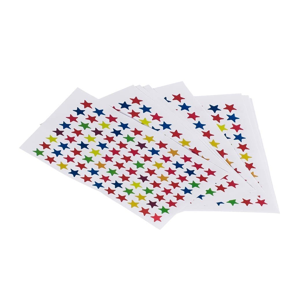 Paper Star Shaped Self-Adhesive Sticker Labels 900 Pieces For School Kids, Teacher, Craft, Project