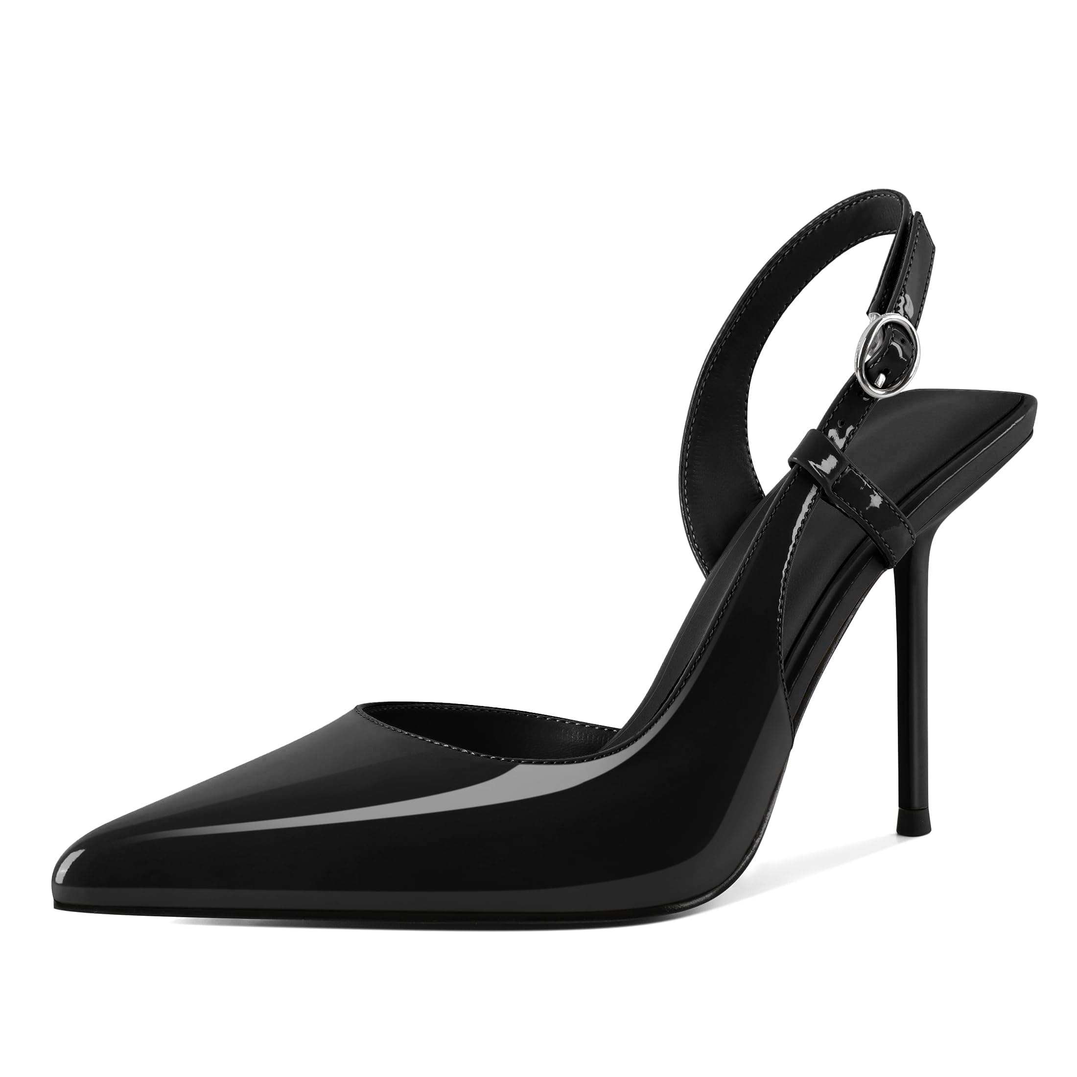 YODEKS Women's Slingback Heels Pointed Toe D'Orsay High Heel Pumps 4 Inch Shoes US Size 5-13