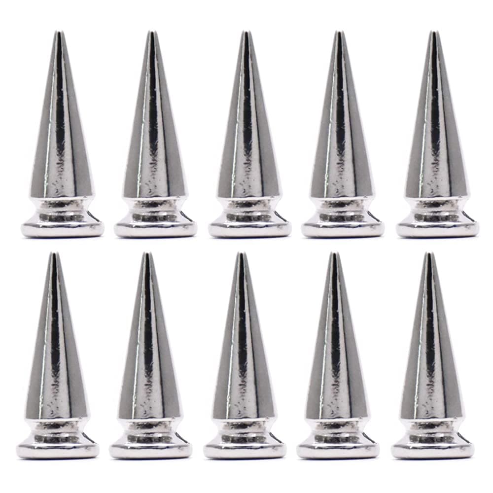 40 Pcs Large Metal Big Tree Spikes Copper Bullet Rivet Metal Studs Punk Rivets for DIY Leather Craft Bag, Shoe, Leather Clothes