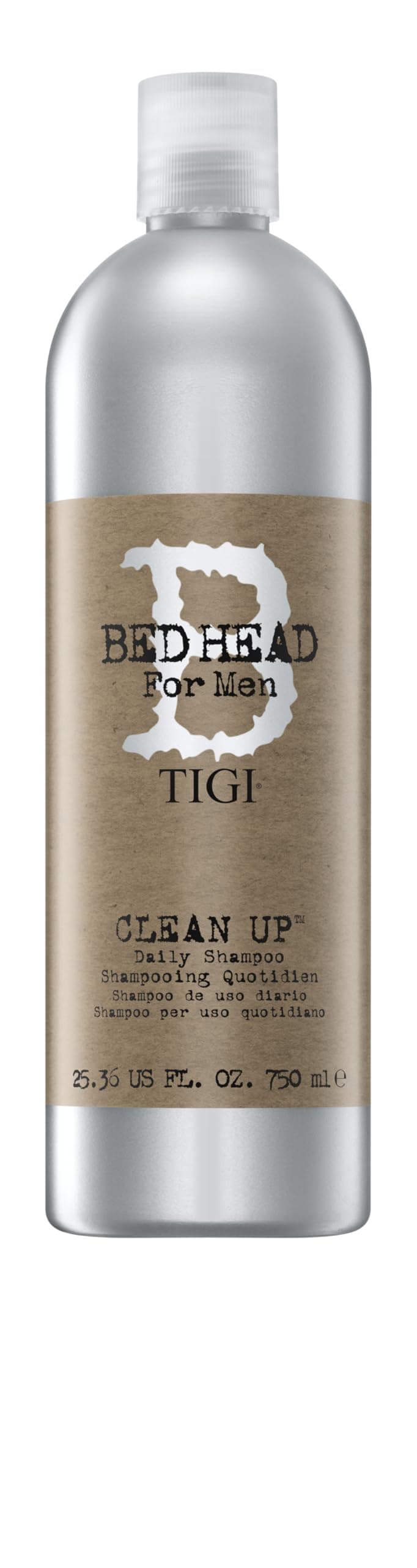 Bed Head for Men by TIGI - Clean Up Mens Daily Shampoo - For Normal Hair - 750 ml