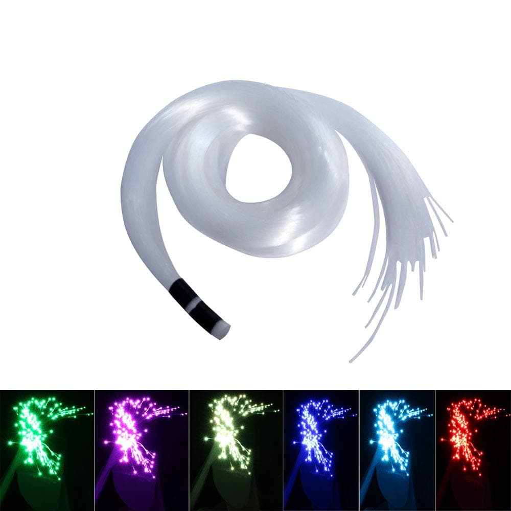 AKEPO Fiber Optic Light End Glow Cable 200pcs ะค0.03in(0.75mm) 6.5ft/2m PMMA Plastic Cable for LED Star Ceiling Sky Light Kit and Fiber Optical Lighting Decoration (Without Light Source)