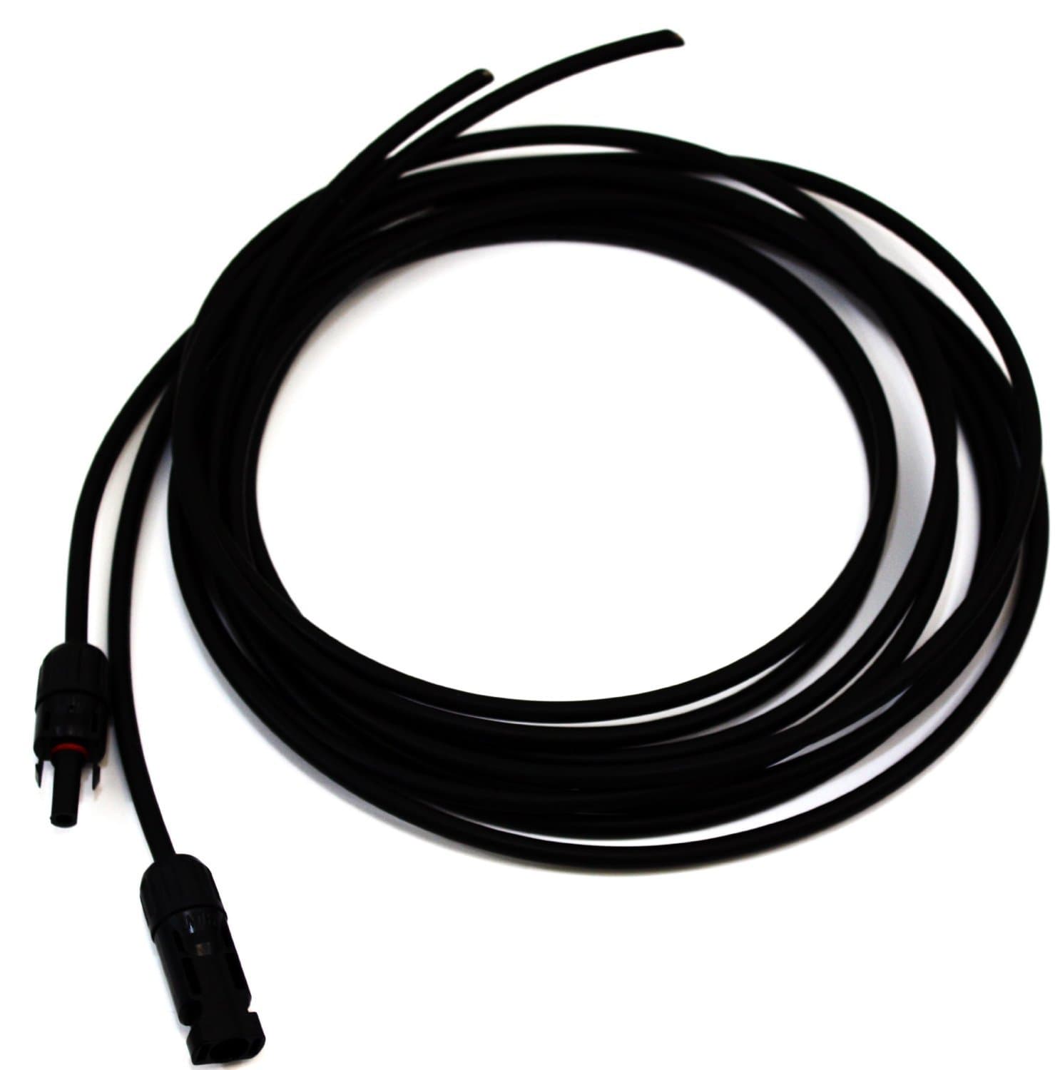 Renogy 10ft. 12 AWG Adaptor kit Solar Cable PV with Solar Female and Male connectors Connecting Solar Panel to Charge controller