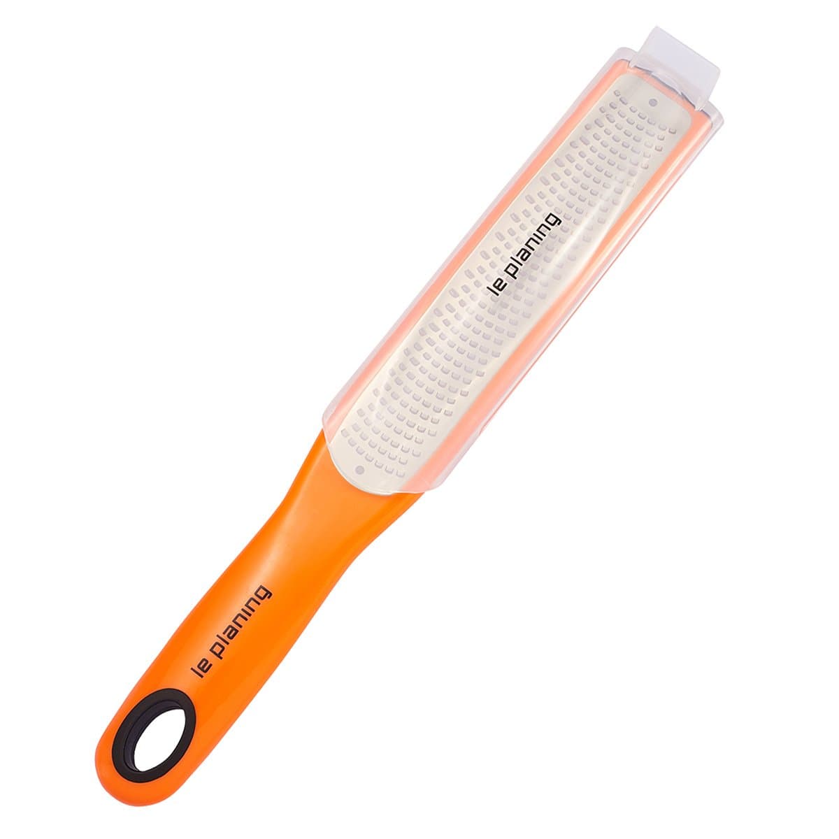 Citrus Lemon Zester, Spice & Cheese Grater With Soft Non-Slip Handle,Free Cleaning Brush(Orange)
